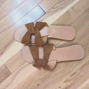 Seychelles tan Leather Sandals size 11